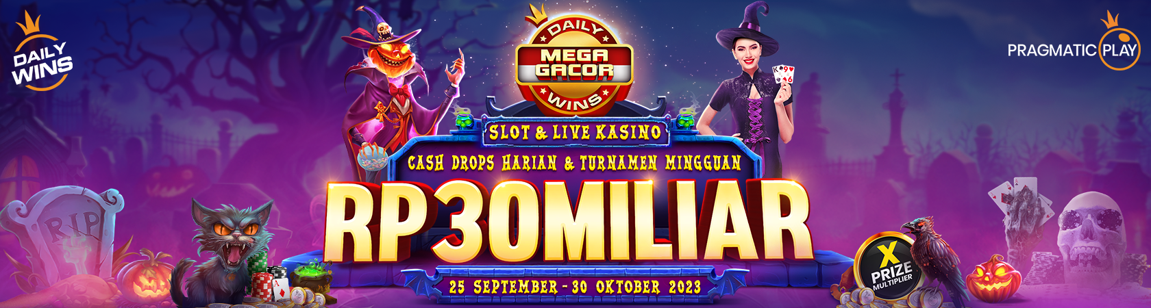 Banner Slot PP Mega Gacor Slot & Live Casino Sep'23-Oct'23